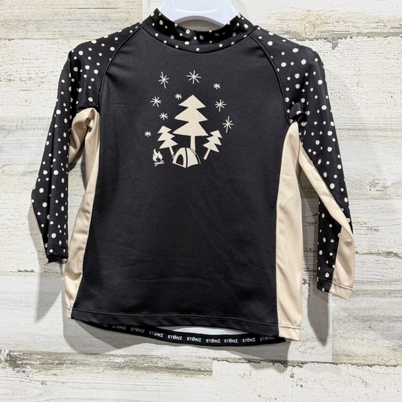 Stonz Other - Stonz Sun Shirt Kids 3T Black Night Camper Polka Dot Outdoors NWT